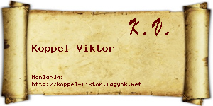 Koppel Viktor névjegykártya